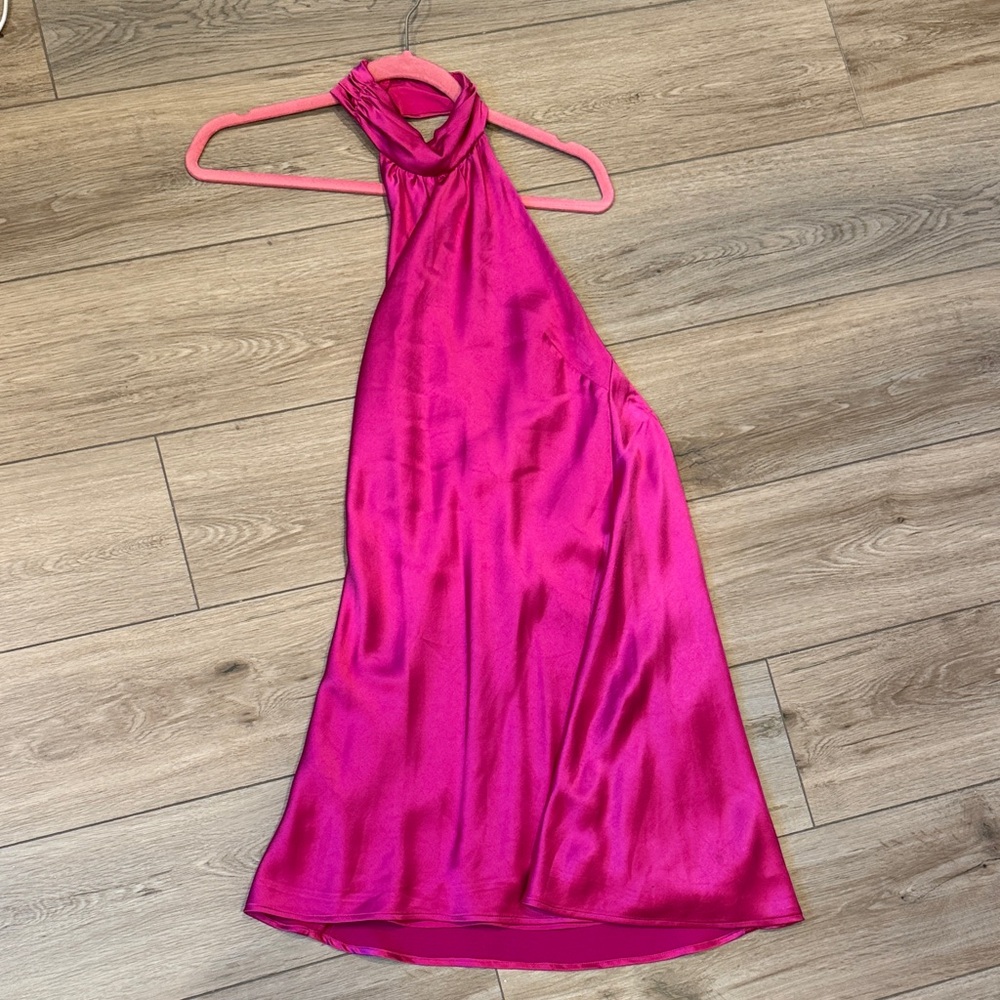 Lovers + Friends Fuchsia Backless Dress